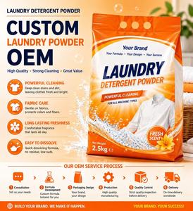 OEM / ODM Laundry Detergent Powder Wholesale Supports Custom Brand ISO Halal SGS